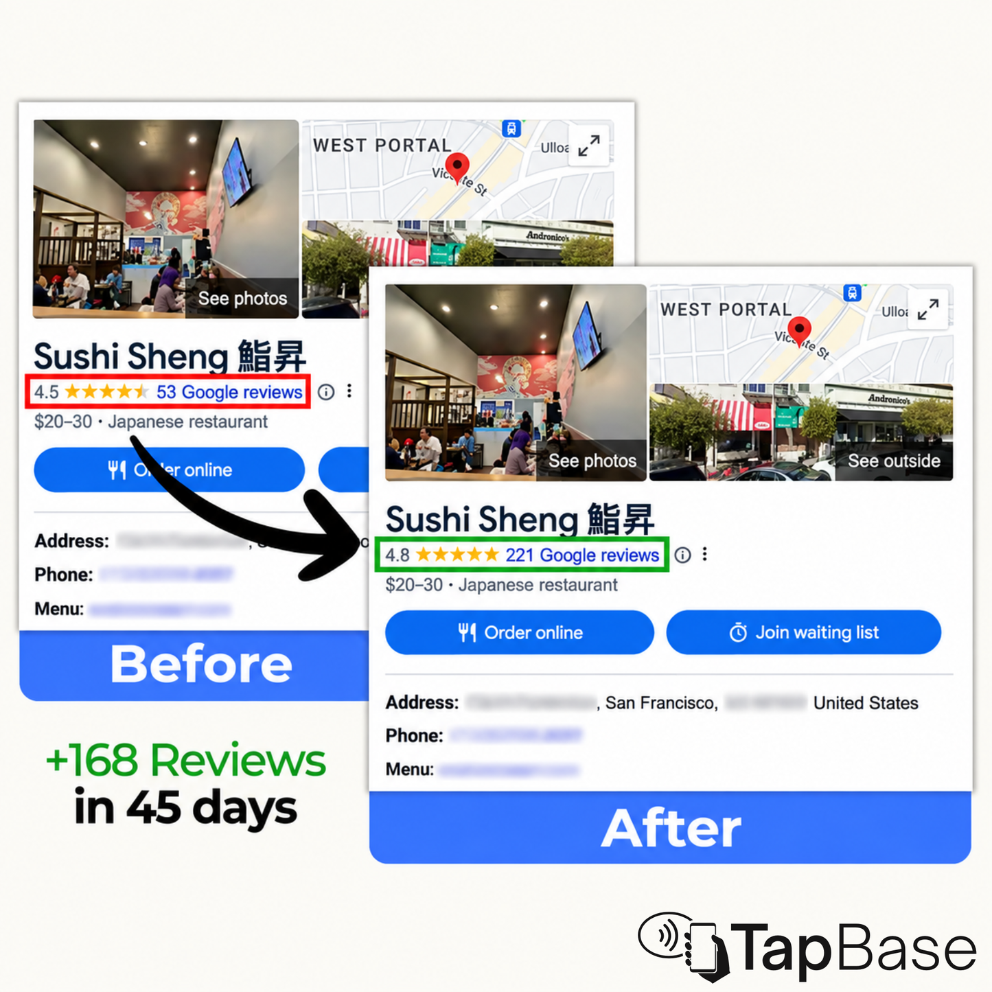 Instant Google Review Tap NFC Card